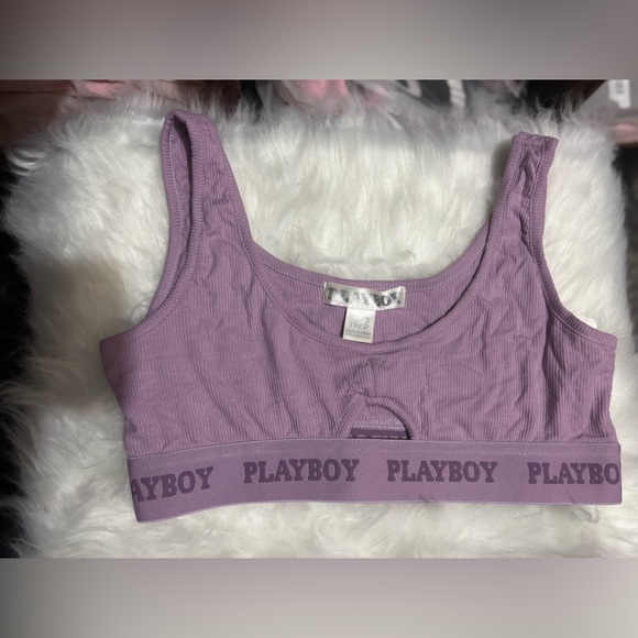Playboy Lavender Ribbed Bra - Picture 1 of 1